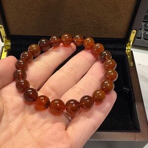 Untreated natural Myanmar Burma  Amber Beaded Bracelet